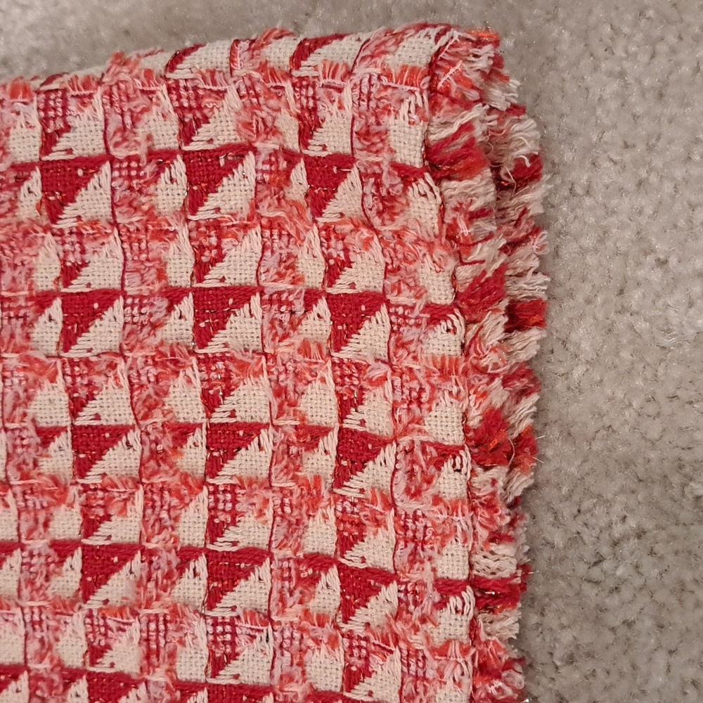 Ann Taylor Red/Pink Fringe Tweed A-line Skirt - Picture 7 of 11